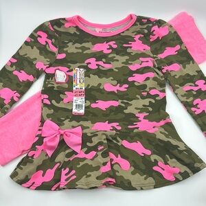 Garanimals 4T Girls Pink and Camo Outfit
